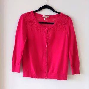 Pink lace back sweater